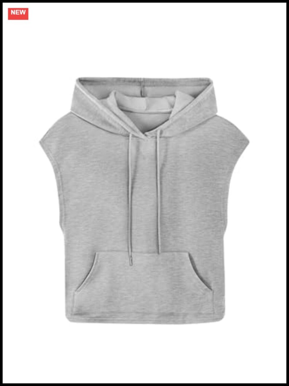 Remidoo Women's Sleeveless Hooded Crop Tank Top Drawstring Athleisure